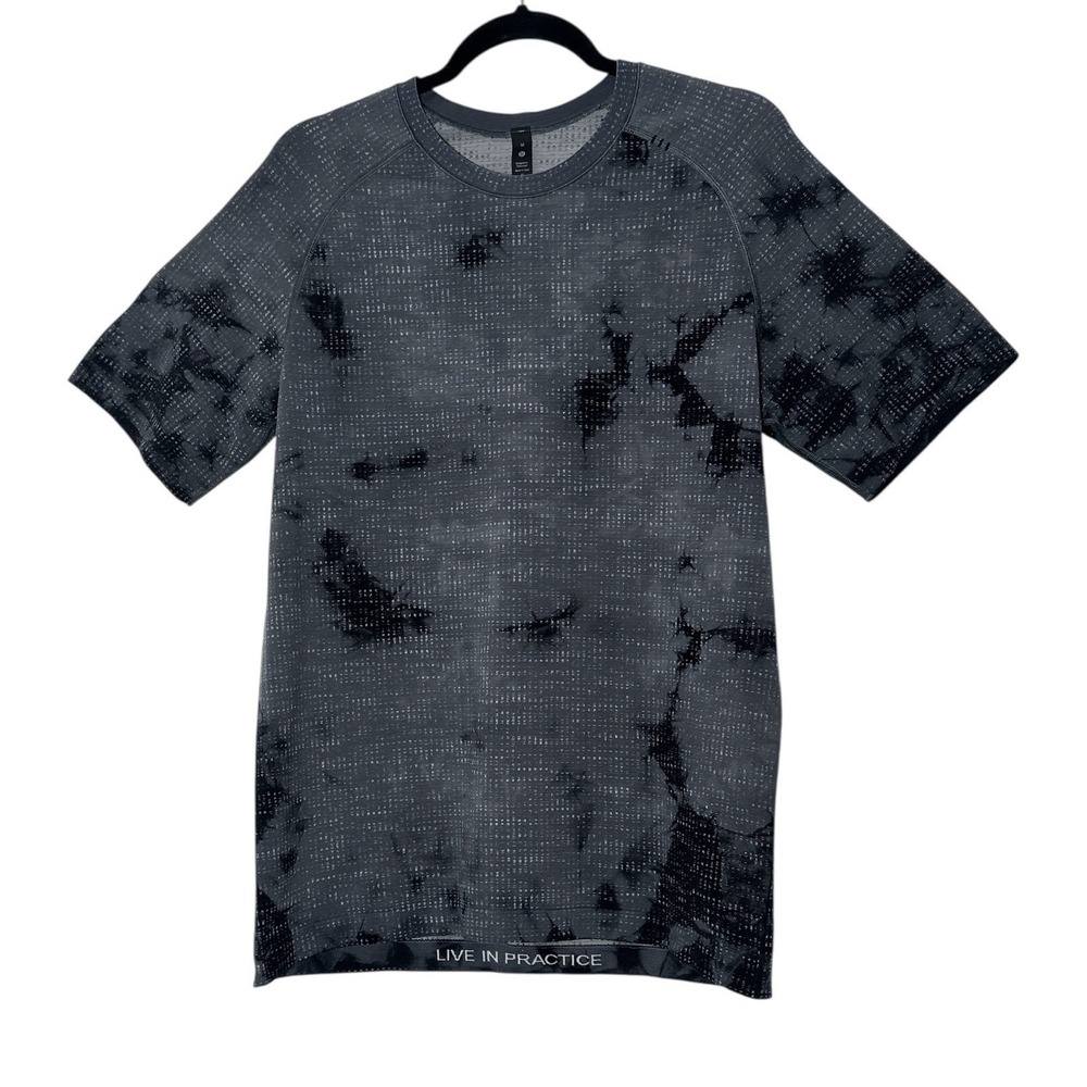 LULULEMON Live in Practice Tee T-Shirt Mens Medium TieDye Atheisure Workout‎ Gym